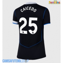 Camisa de time de futebol Chelsea Moises Caicedo #25 Replicas 3º Equipamento Feminina 2025-26 Manga Curta